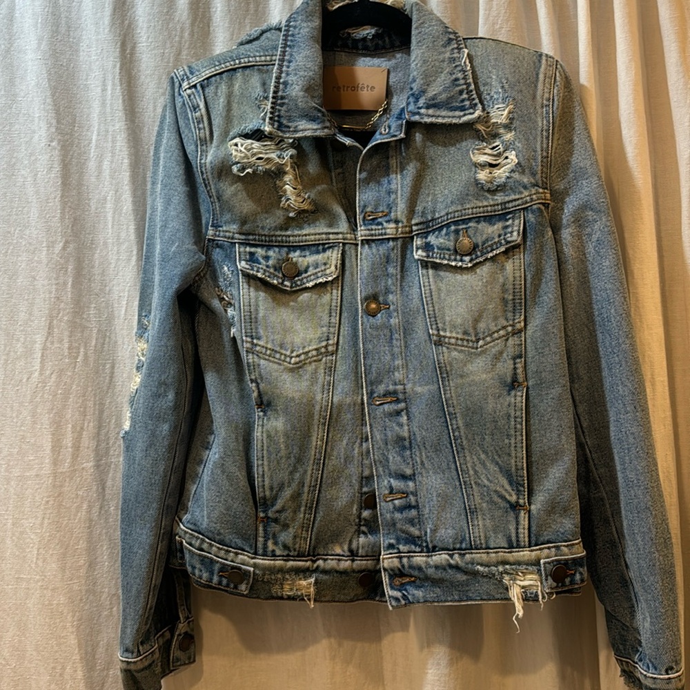 Retrofete distressed denim jacket